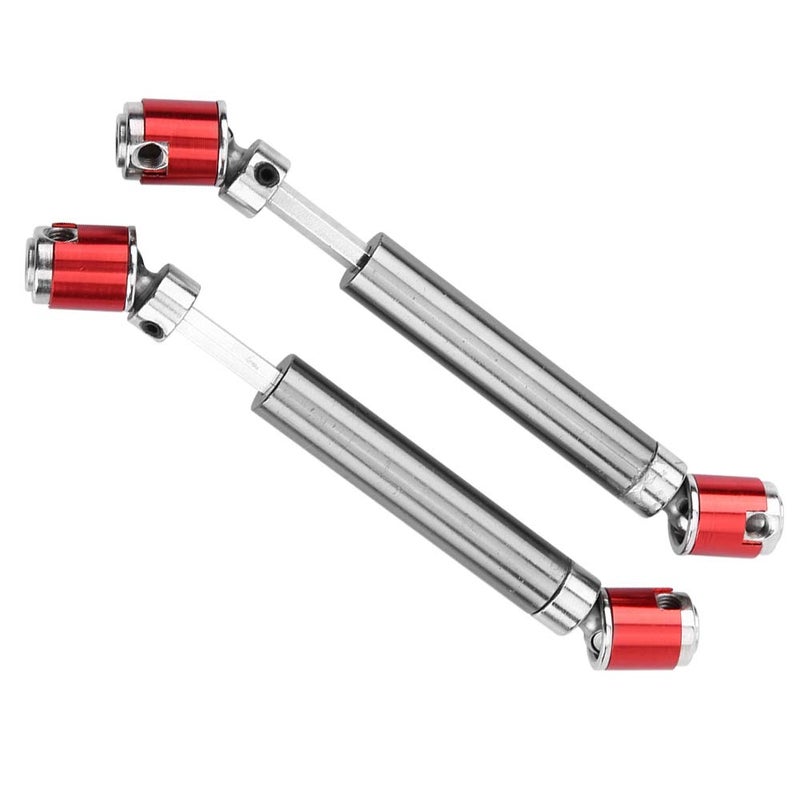 fosa 2Pcs Stainless Steel Drive Shaft for RC Crawler Car, 110-155mm Metal CVD Universal Drive Shaft for SCX10 CC01 D90 D110 RC Crawler Car - Image 1